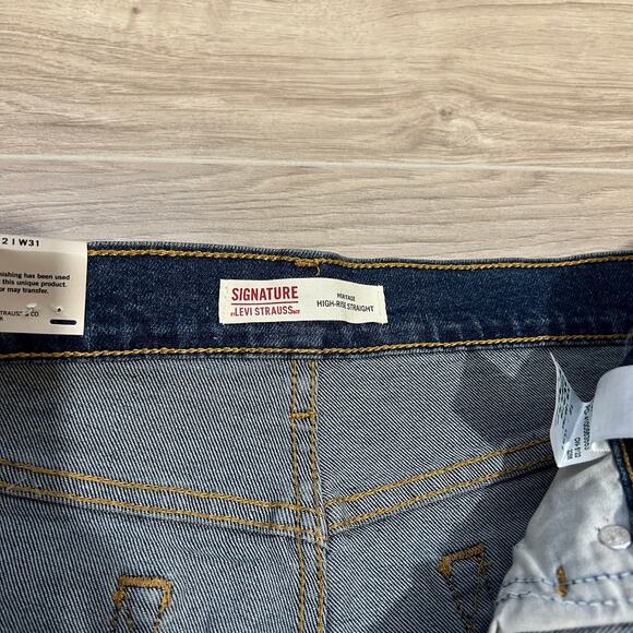 Levi Strauss Signature Women Heritage HighRise Straight VintageInspired Jeans 12 - Picture 11 of 12